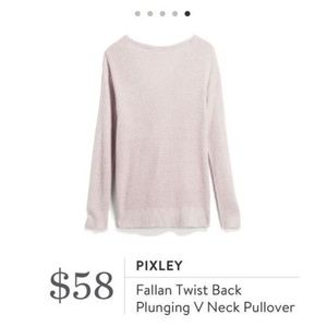 Fallan Twist Back Plunging V Neck Pullover